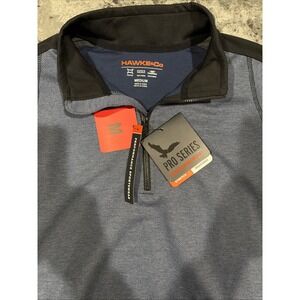 Hawke & Co Men's Performance Sportswear Quarter Zip Pullover Navy Heather Medium